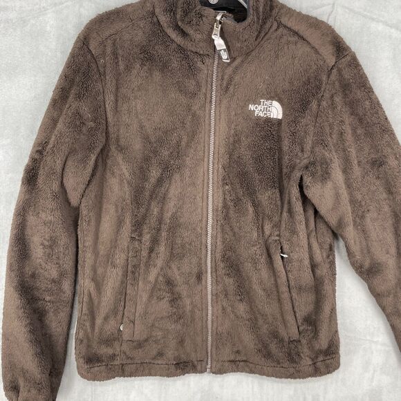 The North Face Fleece Jacket Womens Small Brown Full Zip Logo Camping Outdoors - Picture 3 of 13